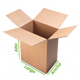 Caja con solapas superpuestas a medida
