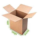 Caja con solapas superpuestas a medida