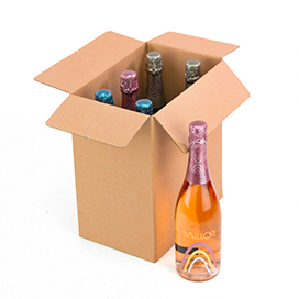 CAJAS CON COLMENA PARA 6 BOTELLAS CAVA