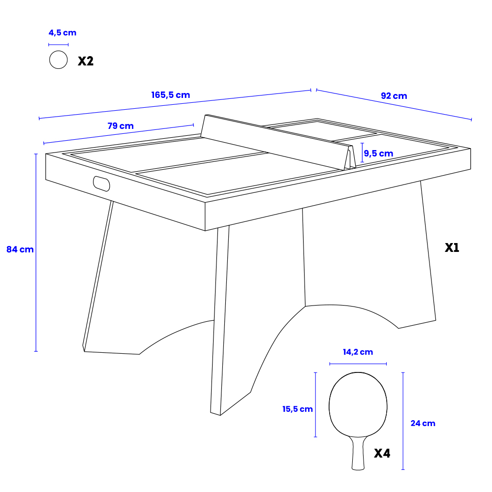 MESA CARTON PING-PONG