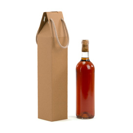 ESTUCHE VINO KRAFT CON CORDÓN