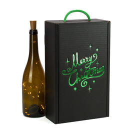 Estuche 2 bot NEGRO /VERDE Merry Xmas