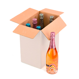 CAJAS CON COLMENA PARA 6 BOTELLAS CAVA
